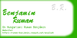 benjamin ruman business card